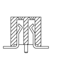 Stiftleiste SM C02 5910 30 BD W/LOC PEG - Stiftleiste SM C02 5910 30 BD W/LOC PEG Buchsenleiste SMD 2x15polig; 0,8x1,2mm; Reel